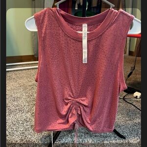 Lululemon Athletica Pink Geometric Muscle Tee